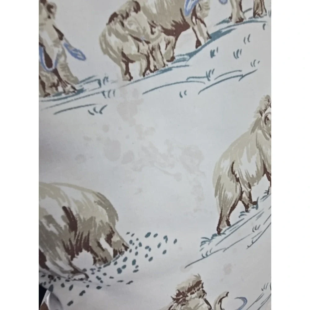 DoMiaMia Baby Sleepsack Wooly Mammoth Print White Sz L 18-24 Mo 100% Cotton READ